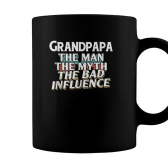 Mens Grandpapa Gift For The Man Myth Bad Influence Grandpa Coffee Mug - Seseable