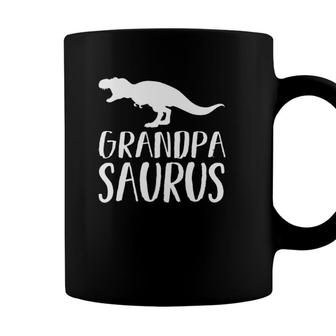 Mens Grandpasaurus Dinosaur Fathers Day Dad Gift Coffee Mug - Seseable