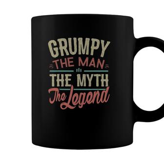 Mens Grumpy Man Myth Legend For Men Funny Fathers Day Grumpy Coffee Mug - Seseable