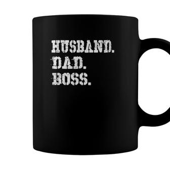 Mens Husband Dad Boss Funny Fathers Day Gift Tee Coffee Mug - Seseable
