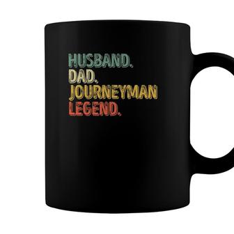 Mens Husband Dad Journeyman Legend Funny Fathers Day Coffee Mug - Seseable