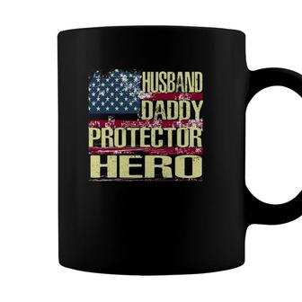 Mens Husband Daddy Protector Hero Fathers Day Gift Coffee Mug - Seseable