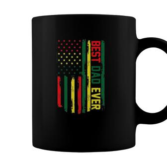Mens Juneteenth Best Dad Ever American Flag For Fathers Day Coffee Mug - Seseable
