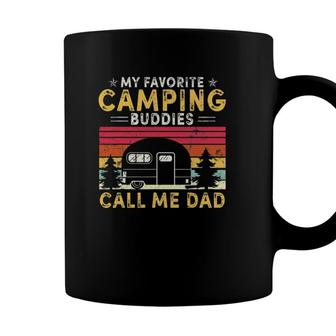 Mens My Favorite Camping Buddies Call Me Dad Fathers Day Vintage Coffee Mug - Seseable