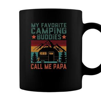 Mens My Favorite Camping Buddies Call Me Papa Fathers Day Coffee Mug - Seseable