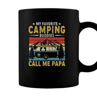 Mens My Favorite Camping Buddies Call Me Papa Vintage Coffee Mug - Seseable