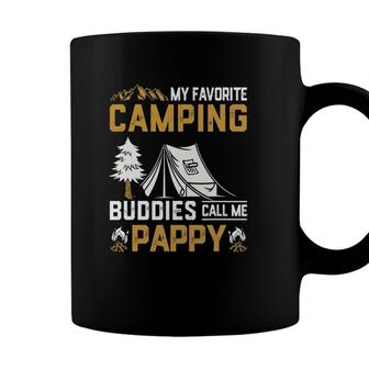 Mens My Favorite Camping Buddies Call Me Pappy Vintage Coffee Mug - Seseable