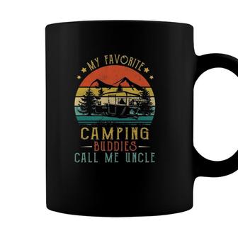 Mens My Favorite Camping Buddies Call Me Uncle Vintage Fathers Coffee Mug - Seseable