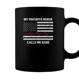 Mens My Favorite Nurse Calls Me Babe Gift For Boyfriend Husband Coffee Mug - Seseable