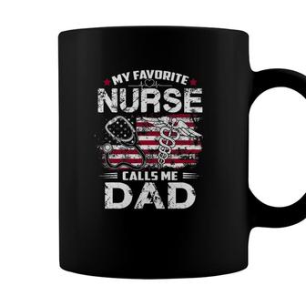 Mens My Favorite Nurse Calls Me Dad Fathers Day Gifts Papa Coffee Mug - Seseable