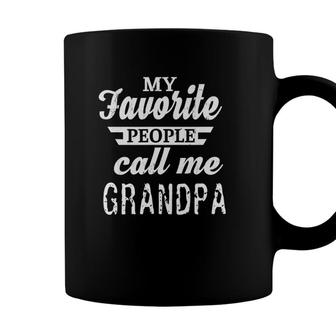 Mens My Favorite People Call Me Grandpa Grandfather Coffee Mug - Seseable