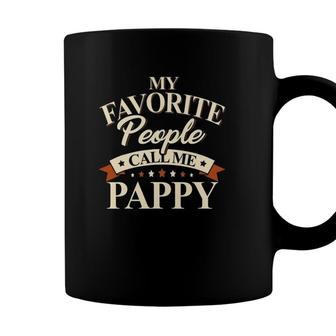 Mens My Favorite People Call Me Pappy Fathers Day Coffee Mug - Seseable