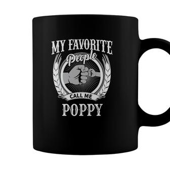 Mens My Favorite People Call Me Poppy Grandpa Coffee Mug - Seseable