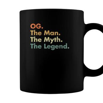 Mens Og Man Myth Legend Father Dad Uncle Gift Idea Tee Coffee Mug - Seseable