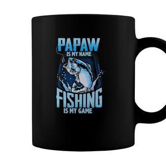 Mens Papaw Is My Name Fishing Is My Game Fathers Day Gifts Coffee Mug - Seseable