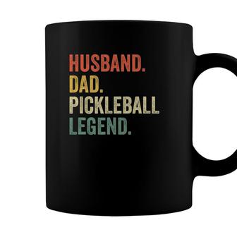 Mens Pickleball Funny Husband Dad Legend Vintage Fathers Day Coffee Mug - Seseable