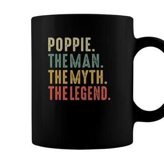 Mens Poppie The Man The Myth The Legendfathers Day Coffee Mug - Seseable