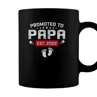 Mens Promoted To Papa Est 2022 Fathers Day Coffee Mug - Seseable
