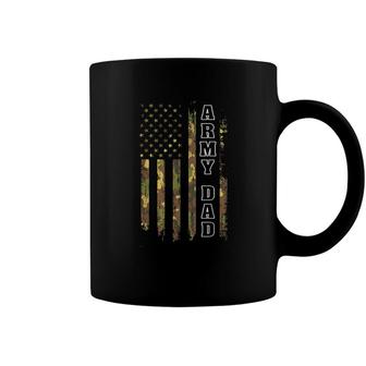 Mens Proud Army Dad T United States Usa Flag Father Coffee Mug - Seseable