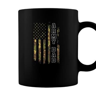 Mens Proud Army Dad United States Usa Flag Father Coffee Mug - Seseable