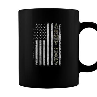Mens Proud Army Dad United States Usa Flag Father Gift Coffee Mug - Seseable