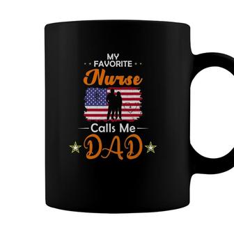 Mens Proud Nurse Dad My Favorite Nurse Calls Me Dad Papa Coffee Mug - Seseable