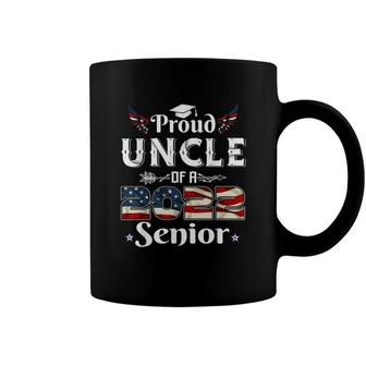 Mens Proud Uncle Of A 2022 Senior School Graduation Usa Flag Coffee Mug - Seseable