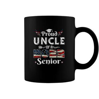 Mens Proud Uncle Of A 2022 Senior School Graduation Usa Flag Coffee Mug | Mazezy