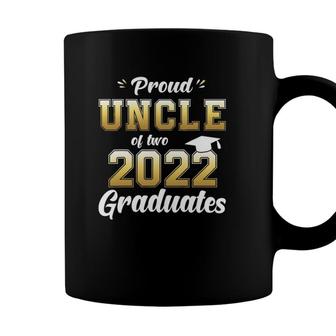 Mens Proud Uncle Of Two 2022 Graduates Senior 22 Twins Coffee Mug - Seseable