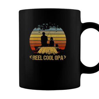 Mens Reel Cool Opa Fishing Fathers Daygift Coffee Mug - Seseable
