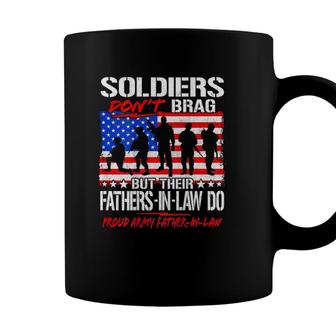 Mens Soldiers Dont Brag Proud Army Father-In-Law Funny Dad Gifts Coffee Mug - Seseable