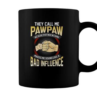 Mens They Call Me Pawpaw Because Partner In Crime Fathers Day Coffee Mug - Seseable