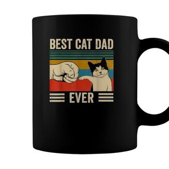 Mens Vintage Best Cat Dad Ever Bump Fit Classic Coffee Mug - Seseable