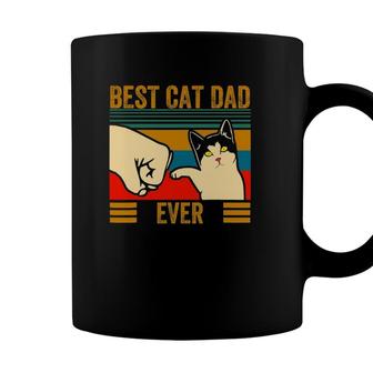 Mens Vintage Best Cat Dad Ever Men Bump Fit Fathers Day Coffee Mug - Seseable