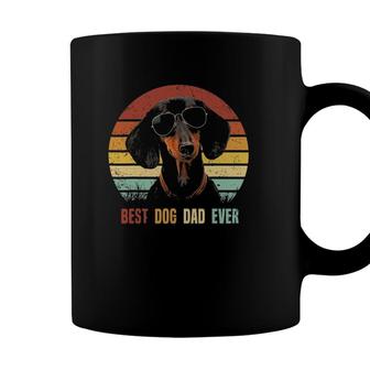 Mens Vintage Best Dog Dad Ever Dachshundfathers Day Gifts Coffee Mug - Seseable