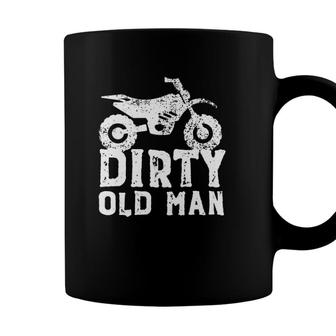 Mens Vintage Dirt Bike Gift For Dad Fathers Day Motocross Funny Coffee Mug - Seseable