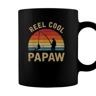 Mens Vintage Reel Cool Papaw Fish Fishing Fathers Day Gift Coffee Mug - Seseable