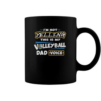 Mens Volleyball Dad Voice Volleyball Training Player Coffee Mug | Mazezy