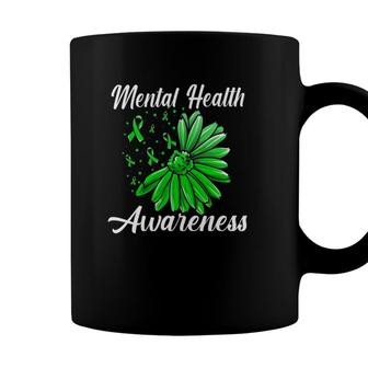 Mental Health Awareness Mental Hygiene Related Green Ribbon Coffee Mug - Seseable