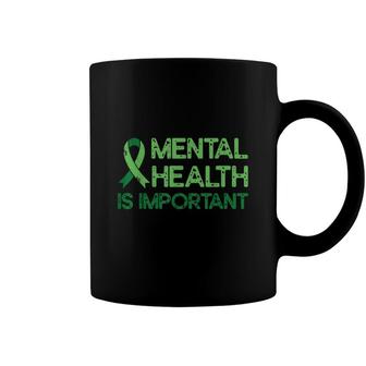 Mental Health Green Ribbon Anxiety Mental Health Awareness Coffee Mug - Seseable