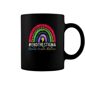 Mental-Health Matters End The Stigma Rainbow Boho Coffee Mug | Mazezy