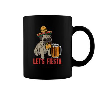 Mexican Pug Dog Taco Lets Fiesta Party Cinco De Mayo Kids Coffee Mug - Seseable