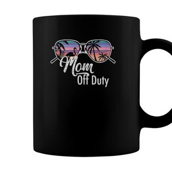Mom Off Duty Sunglasses Beach Sunset Coffee Mug - Seseable
