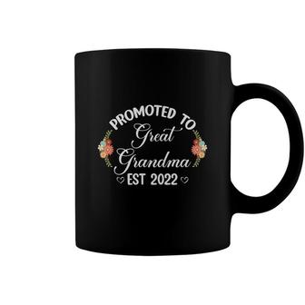 Mothers Gift Promoted To Grandma 2022 New Baby Flower Coffee Mug - Seseable