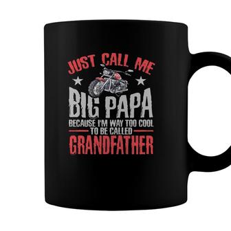 Motorcycle S Big Papa Tees Grandpa Biker Dad Men Father Coffee Mug - Seseable