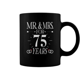 Mr & Mrs For 75 Years 75Th Wedding Anniversary Matching Coffee Mug - Seseable