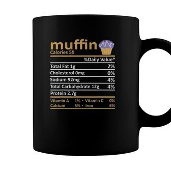 Muffin Nutrition Food Facts Thanksgiving Funny Christmas Coffee Mug - Seseable