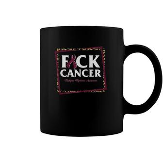 Multiple Myeloma Cancer Awareness Ribbon Fuck Cancer Support Coffee Mug | Mazezy