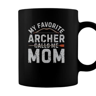 My Favorite Archer Calls Me Mom Funny Archery Mothers Day Coffee Mug - Seseable
