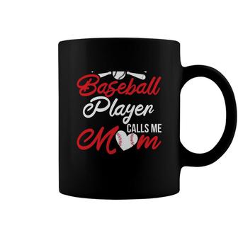 My Favorite Baseball Player Calls Me Mom Love Baseball Coffee Mug - Seseable